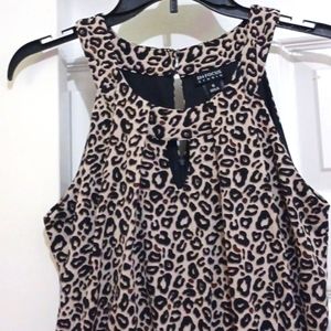 Enfocus Studio Leopard color. Sleeveless Jumpsuit Romper Size 6.